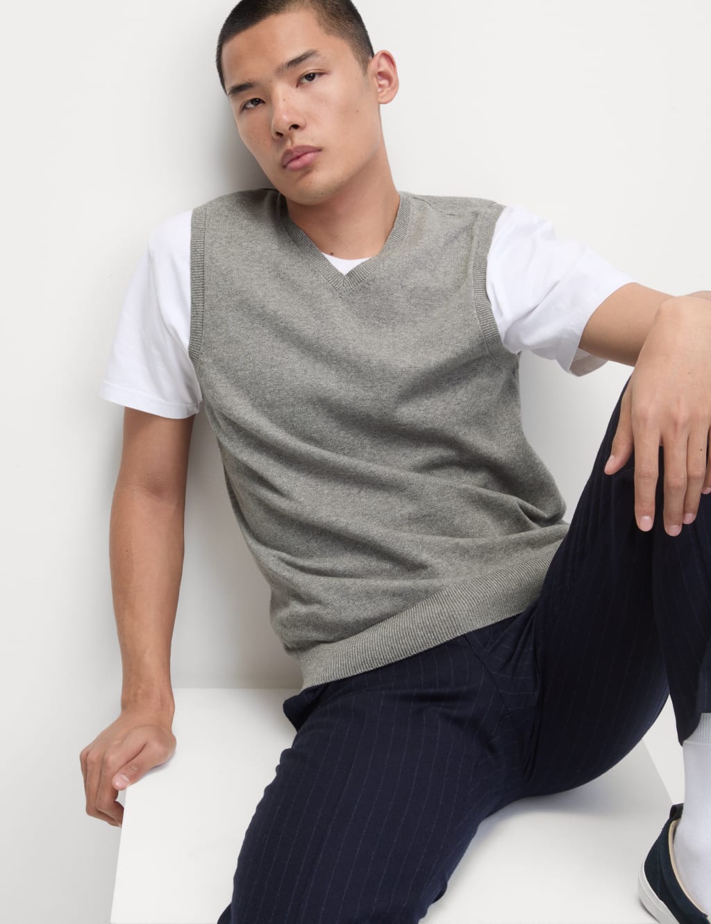 Pure Cotton Sleeveless Jumper 4 of 5