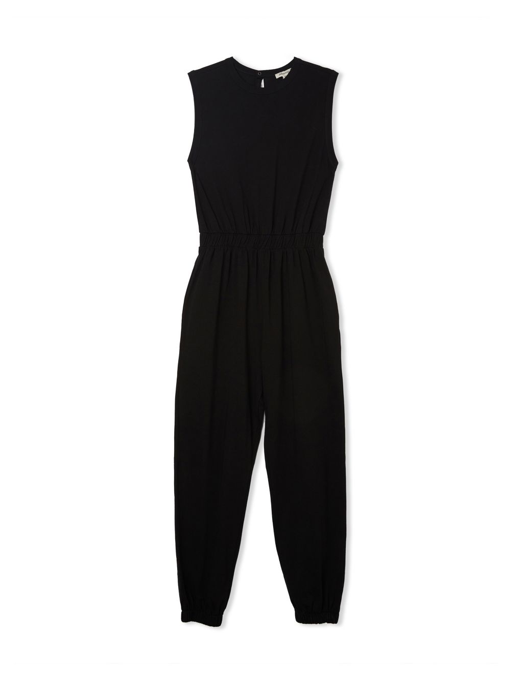 Pure Cotton Sleeveless Waisted Jumpsuit 1 of 5