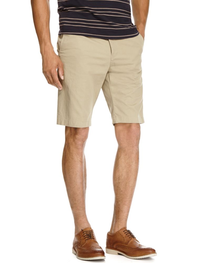 Pure Cotton Slim Fit Active Waistband Chino Shorts with Stormwear™ 1 of 3