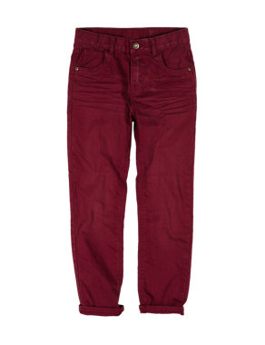 Pure Cotton Slim Fit Overdye Denim Jeans (5-14 Years) Image 2 of 3