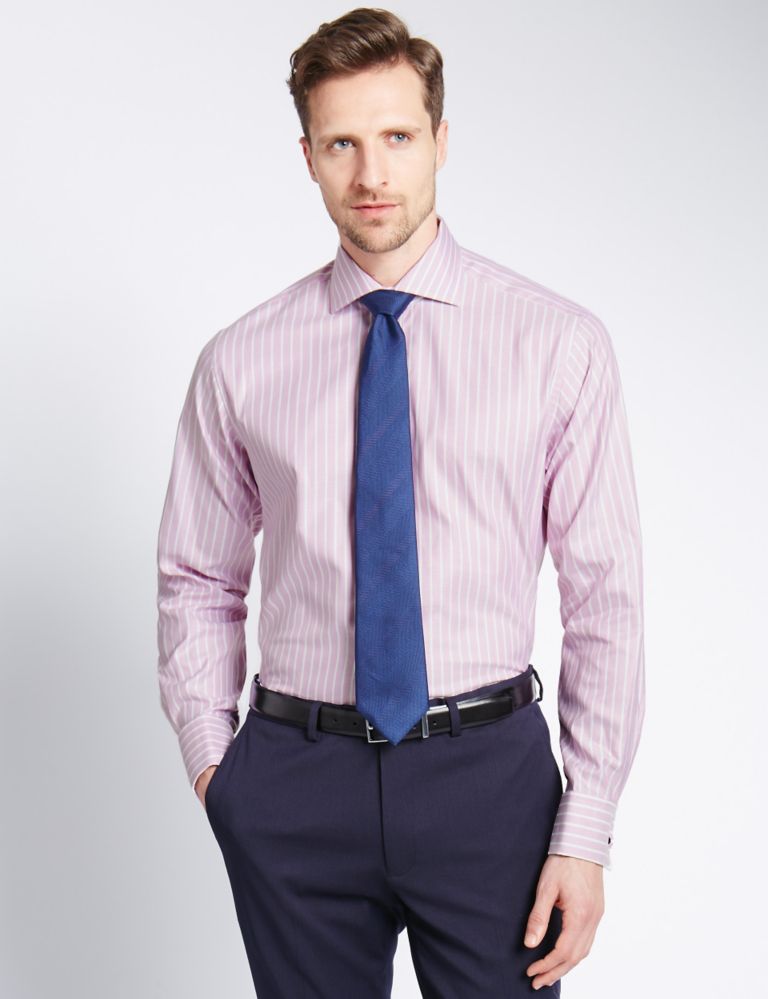 Pure Cotton Slim Fit Oxford Striped Shirt 1 of 5