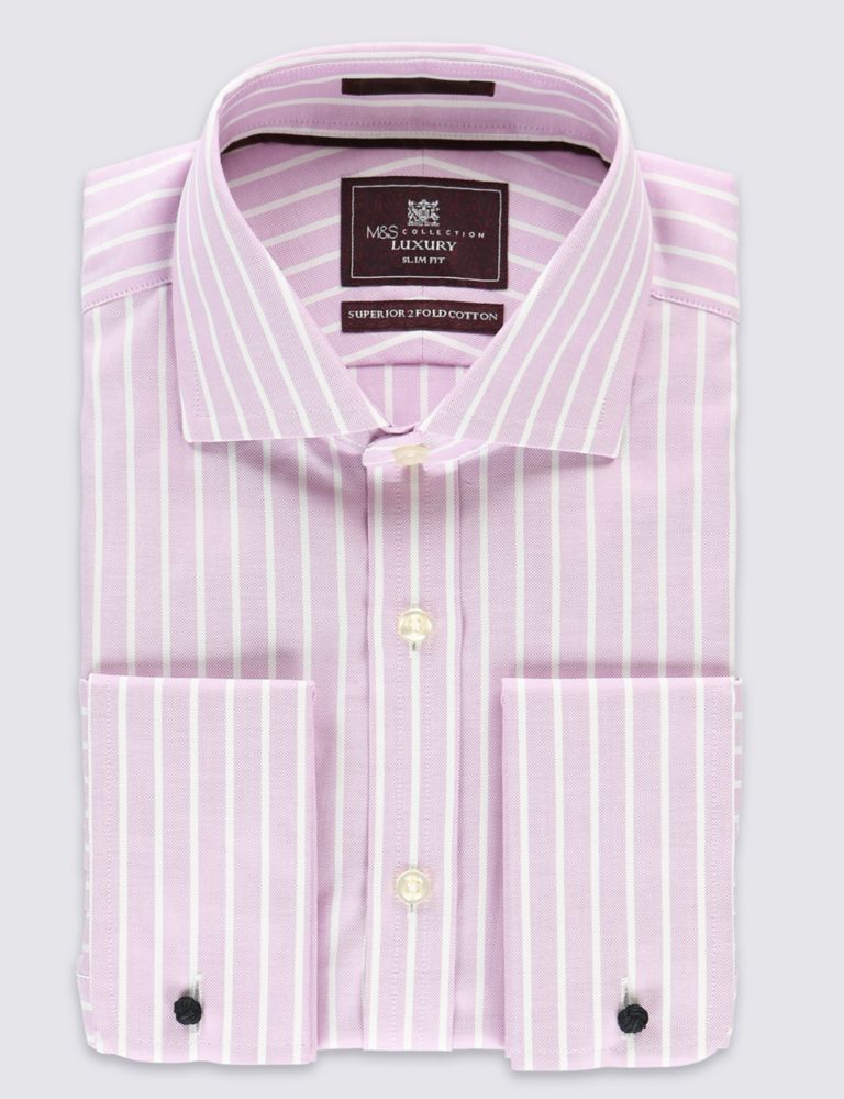 Pure Cotton Slim Fit Oxford Striped Shirt 2 of 5