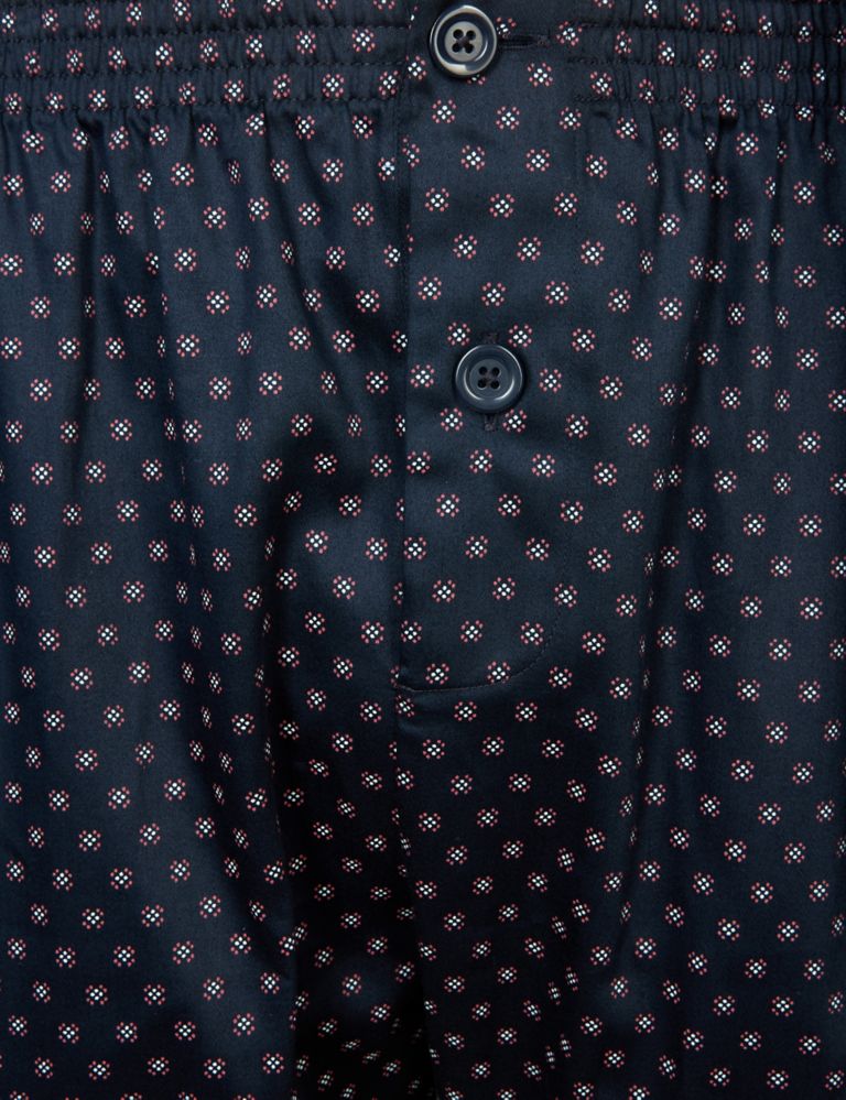 Pure Cotton Slim Fit Printed Pyjama Set 5 of 5