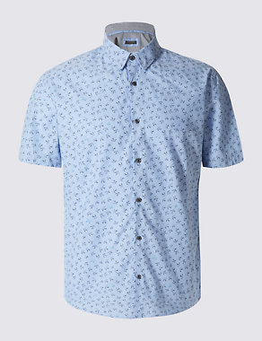 Pure Cotton Slim Fit Printed Shirt Image 2 of 3