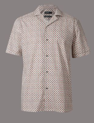Pure Cotton Slim Fit Printed Shirt Image 2 of 4