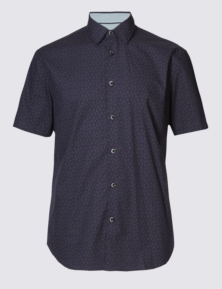 Pure Cotton Slim Fit Printed Shirt 2 of 3