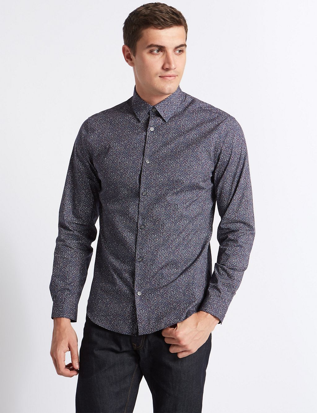Pure Cotton Slim Fit Printed Shirt 3 of 6
