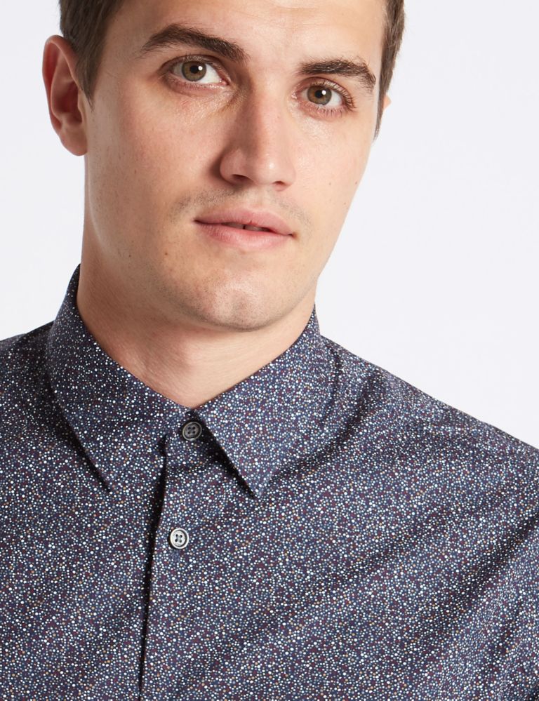Pure Cotton Slim Fit Printed Shirt 5 of 6