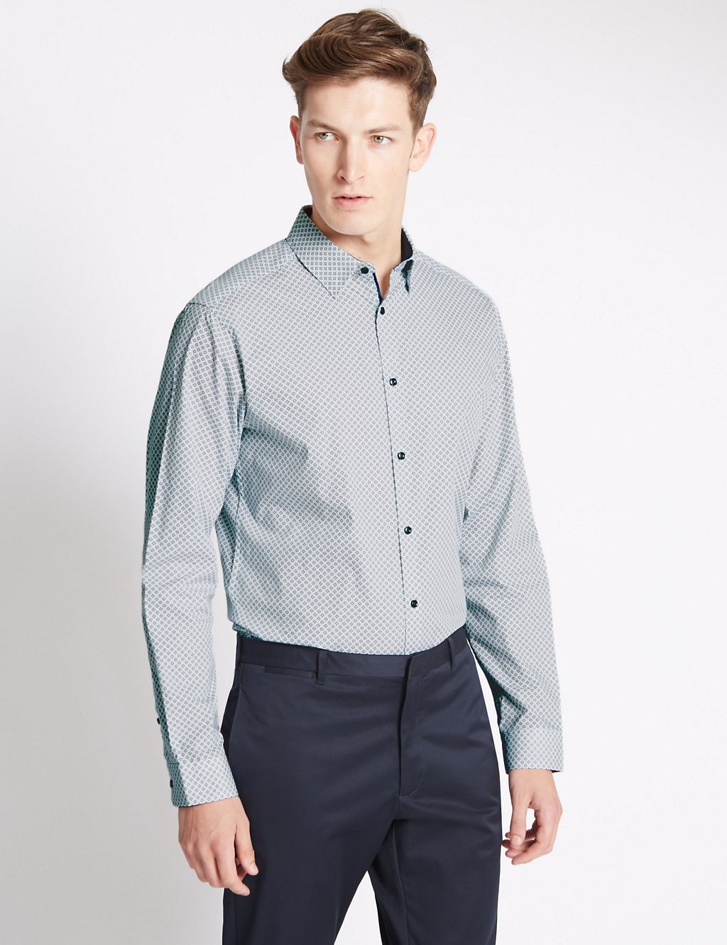 Pure Cotton Slim Fit Printed Shirt 3 of 5