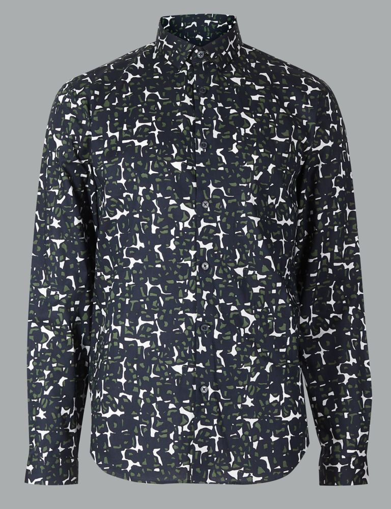 Pure Cotton Slim Fit Printed Shirt 2 of 6