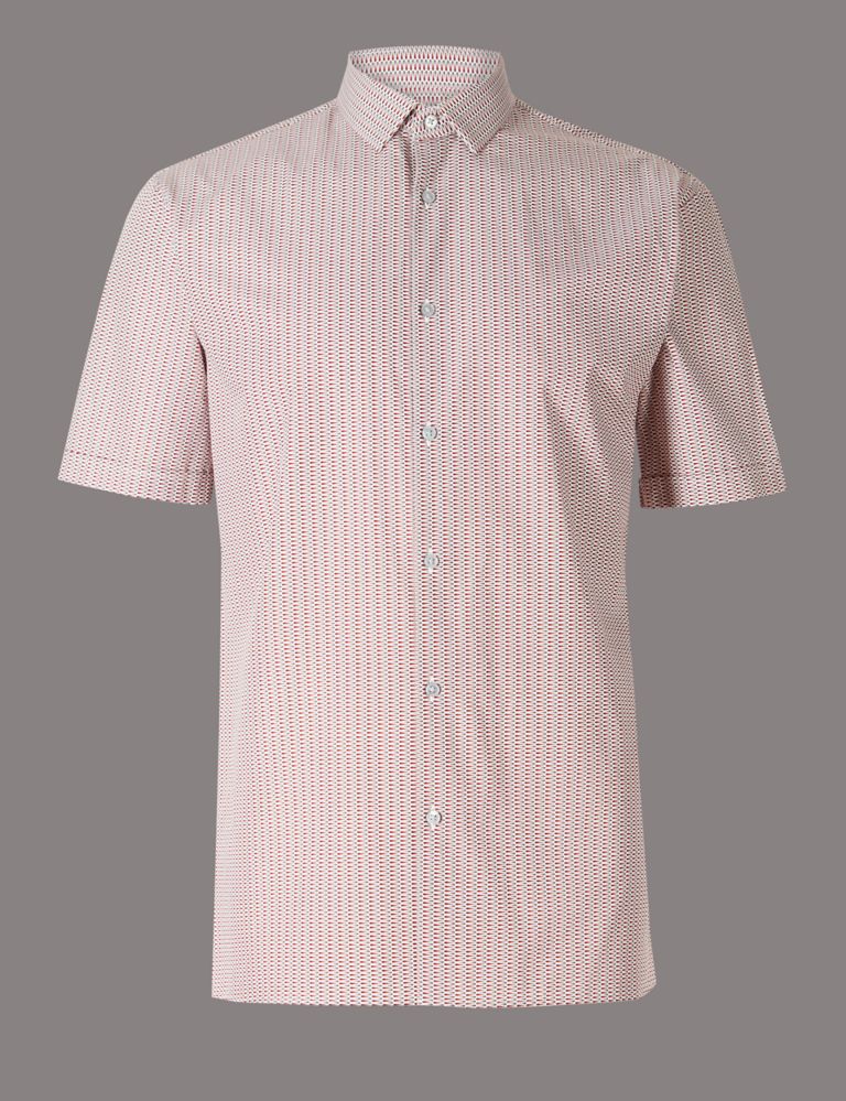 Pure Cotton Slim Fit Printed Shirt 2 of 5