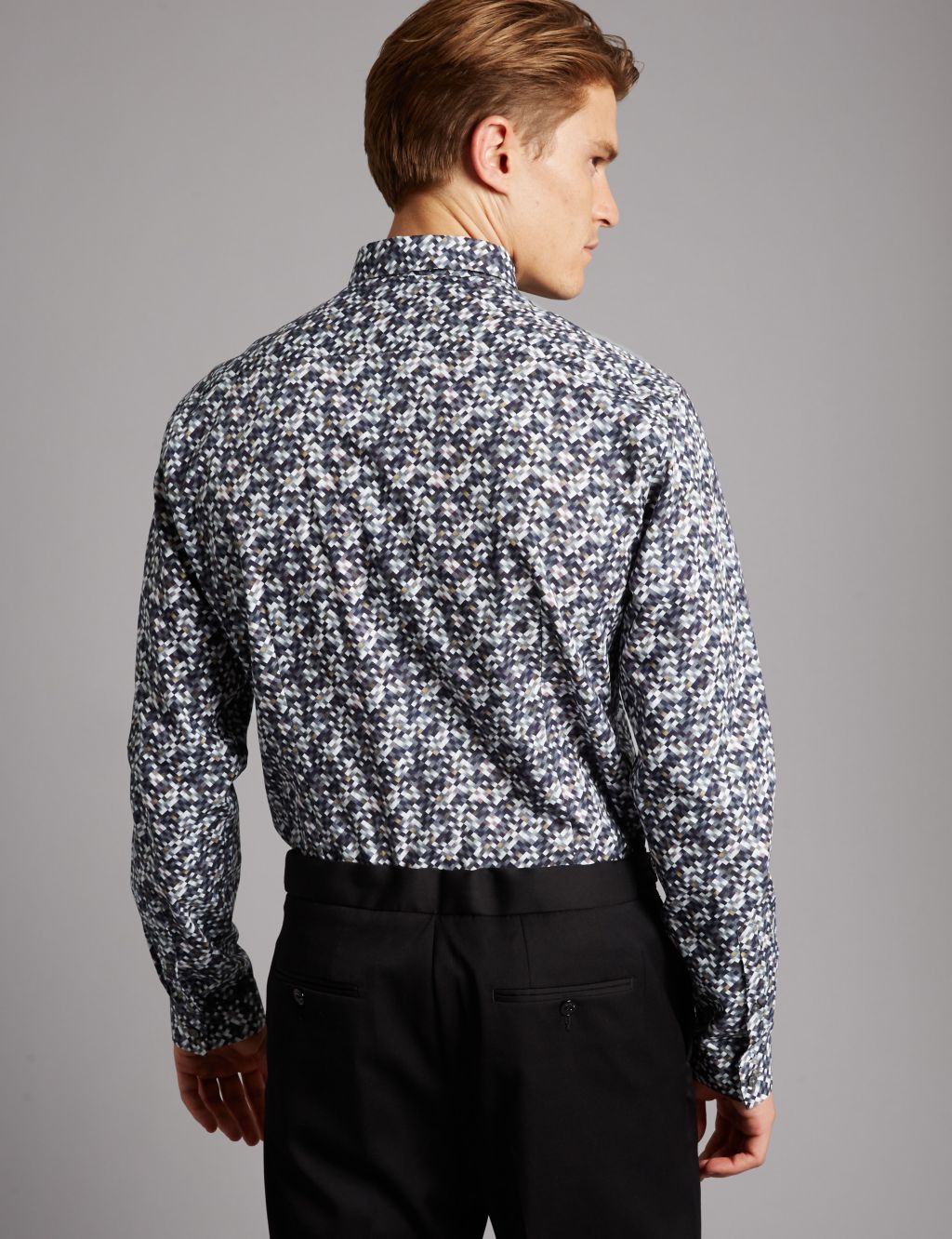 Pure Cotton Slim Fit Printed Shirt 2 of 4