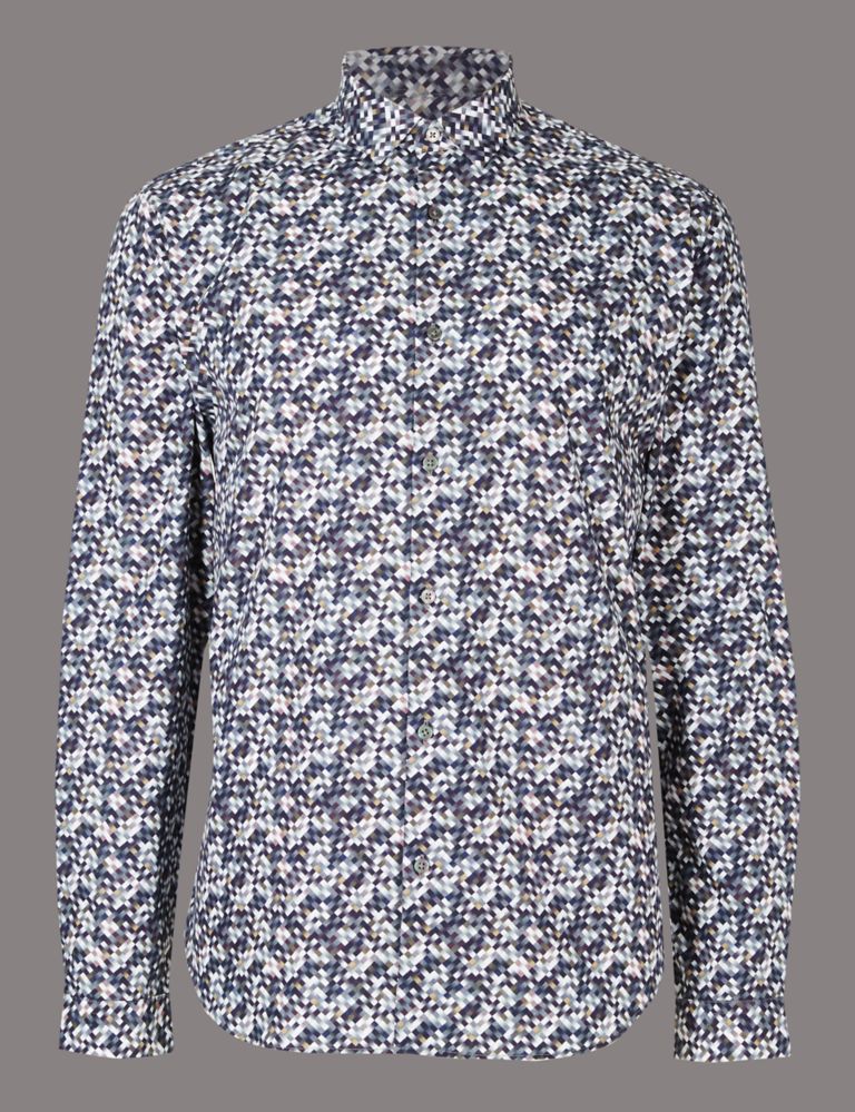 Pure Cotton Slim Fit Printed Shirt 2 of 4