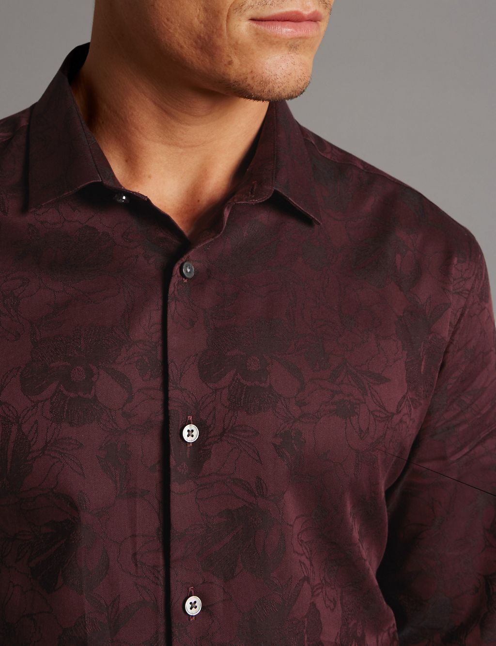 Pure Cotton Slim Fit Printed Shirt 4 of 5