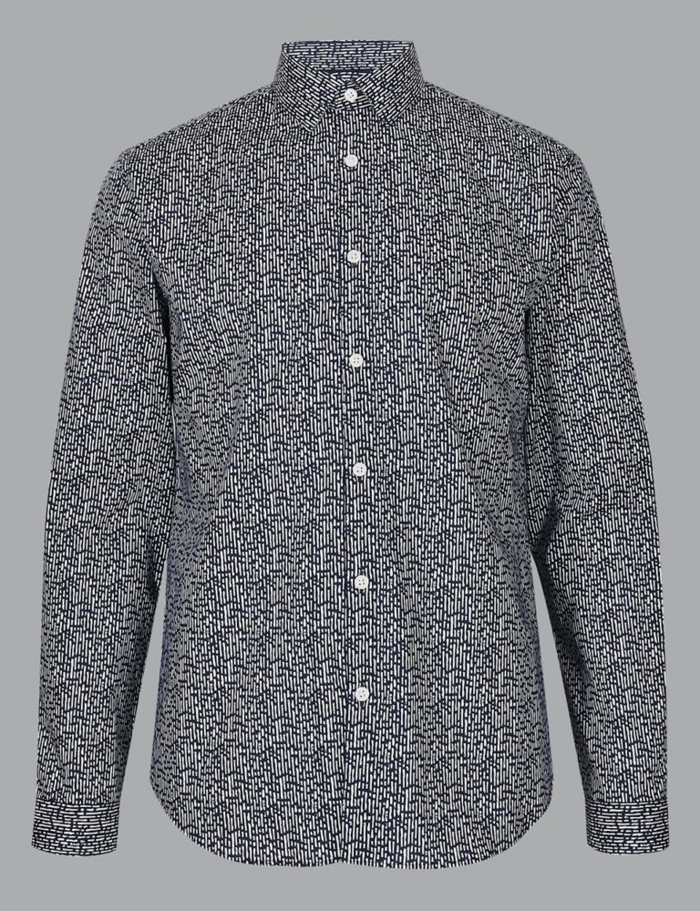 Pure Cotton Slim Fit Printed Shirt 2 of 5