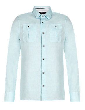 Pure Cotton Slim Fit Shirt Image 2 of 4