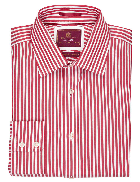 Pure Cotton Slim Fit Striped Shirt Image 1 of 1