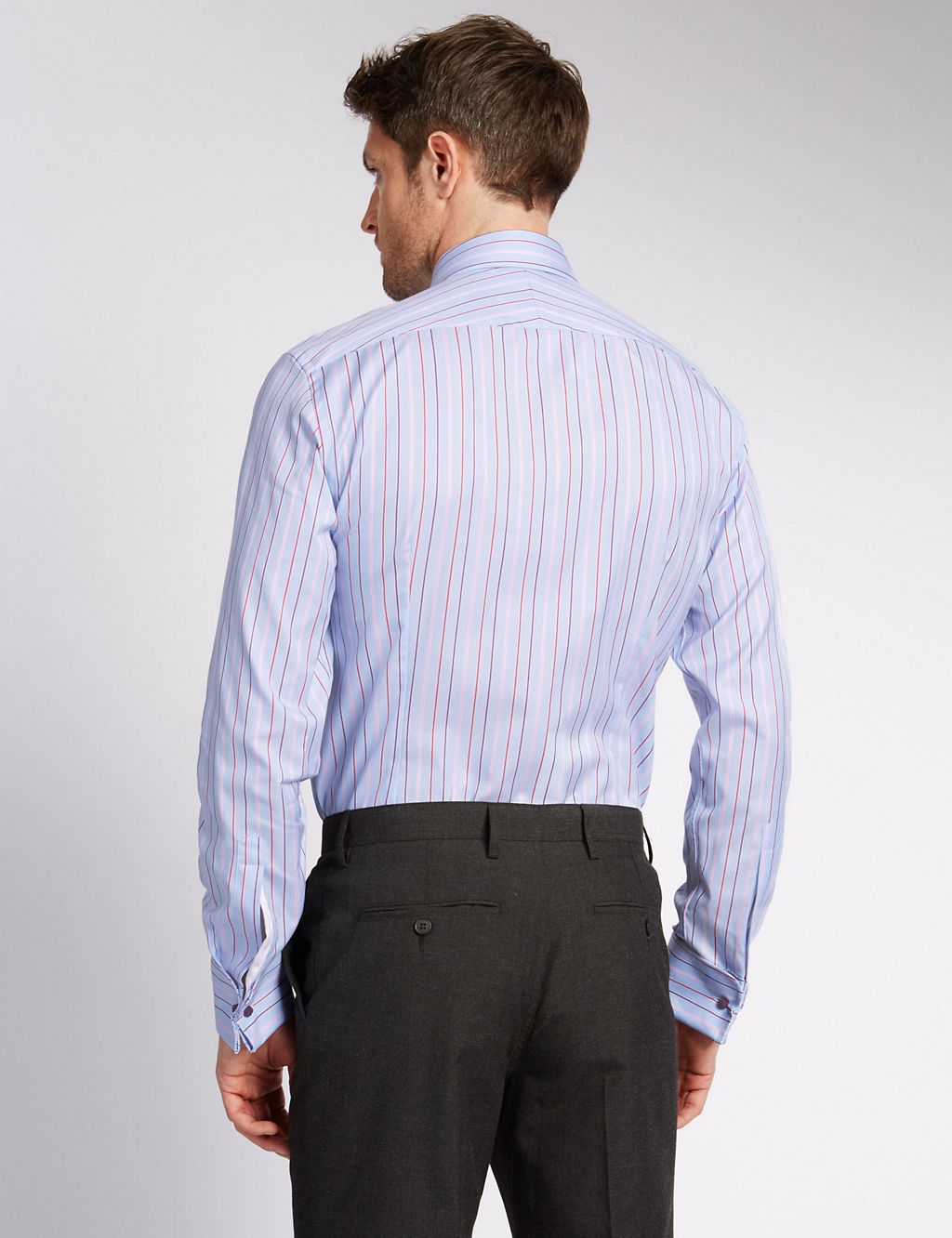 Pure Cotton Slim Fit Striped Shirt 2 of 5