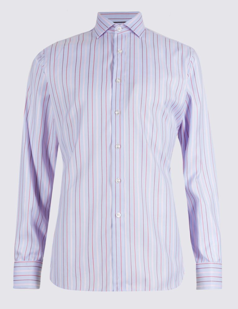 Pure Cotton Slim Fit Striped Shirt 2 of 5