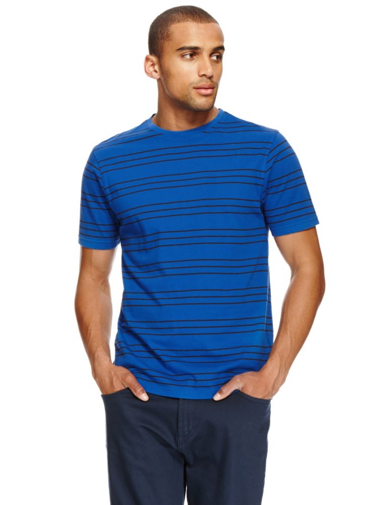 Pure Cotton Slim Fit T-Shirt with StayNEW™ 1 of 3