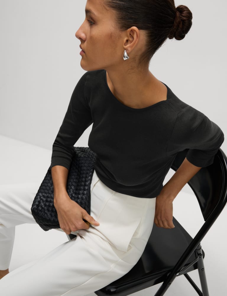 Threaded Pear Martha Knit Slim Fit Top main image 1