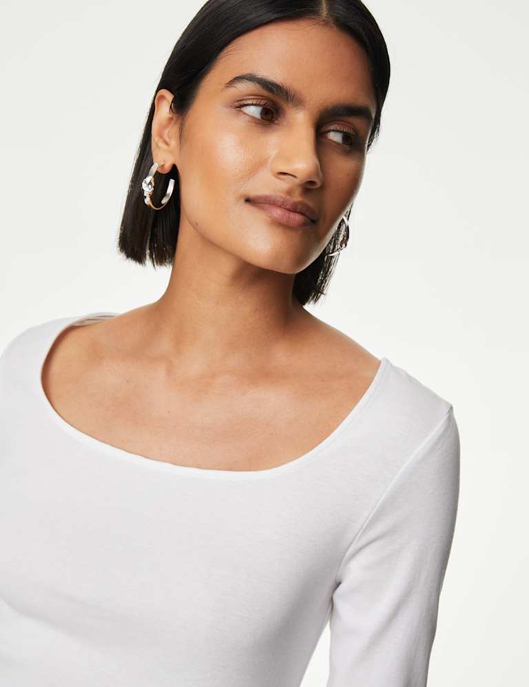 Pure Cotton Slim Fit Top M&S Collection M&S