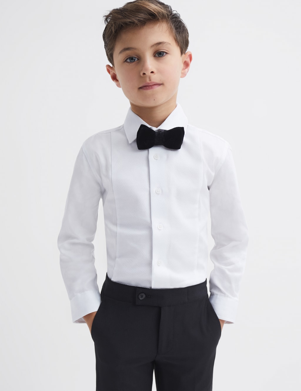 Pure Cotton Slim Fit Tuxedo Shirt (3-14 Yrs) 3 of 5