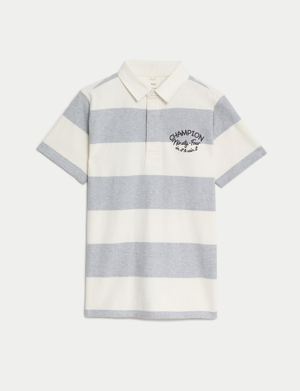 Pure Cotton Slogan Rugby Shirt (6-16 Yrs) 1 of 4