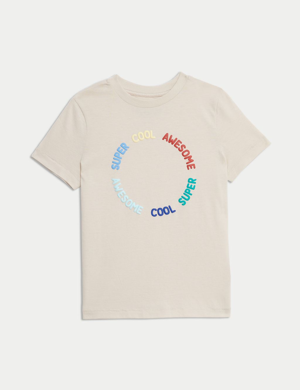 Pure Cotton Slogan T-Shirt (2-8 Yrs) 1 of 2