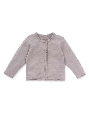 Cotton slub cardigan hot sale