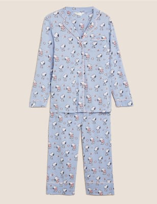 Snoopy Women's Print Pyjama Set - Blue