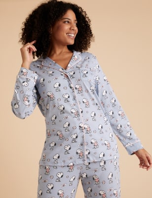 Pure Cotton Snoopy Print Pyjama Set M S Collection M S