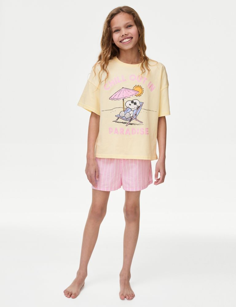 Pure Cotton Snoopy™ Pyjamas (6-16 Yrs) 1 of 5