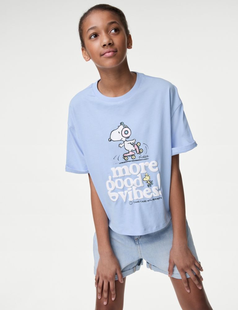 Pure Cotton Snoopy™ T-Shirt (6-16 Yrs) 1 of 6