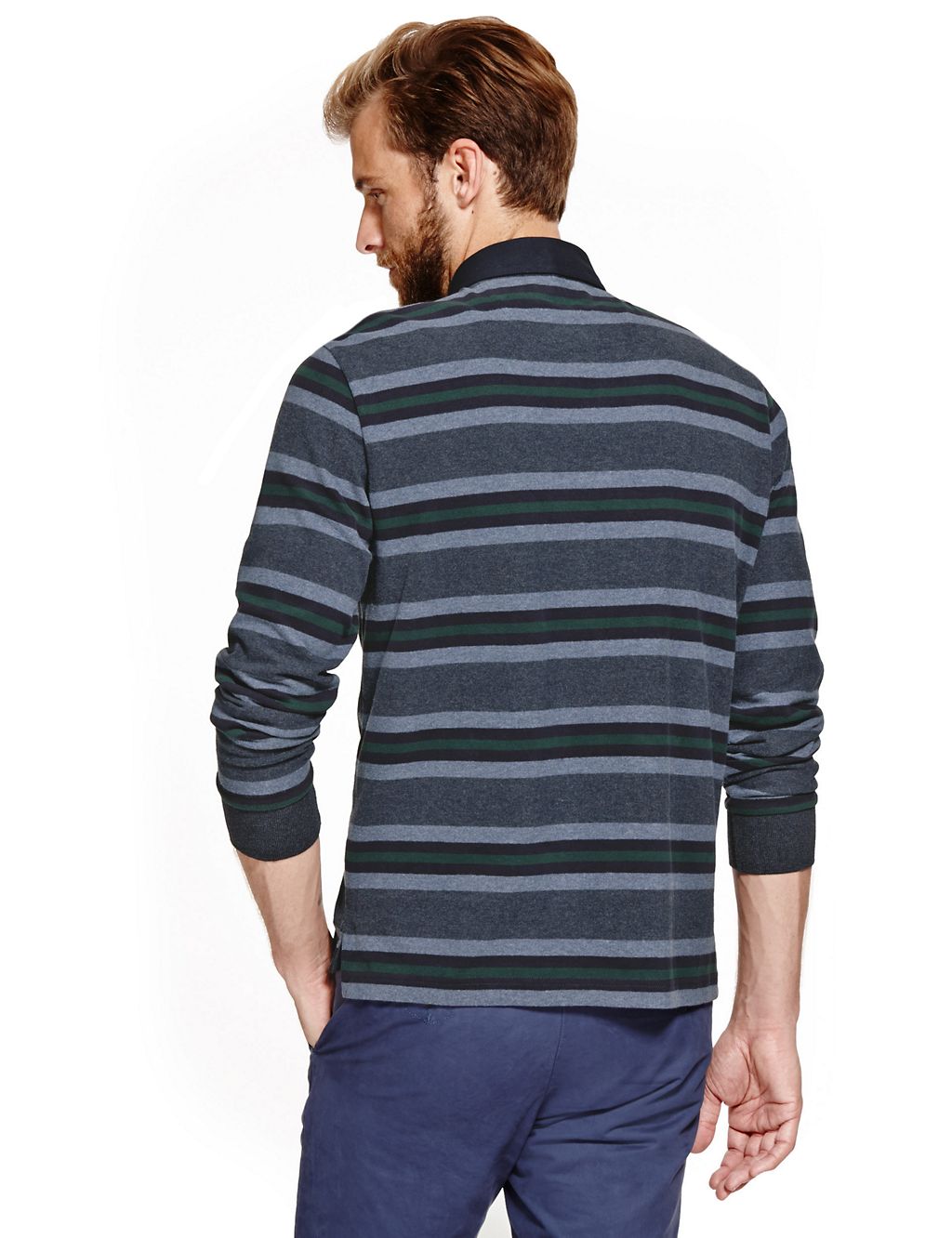 Pure Cotton Soft Touch Striped Rugby Top 2 of 4