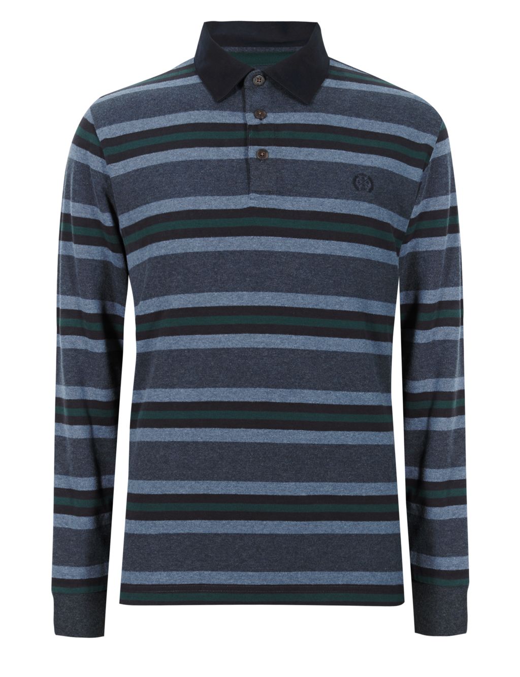 Pure Cotton Soft Touch Striped Rugby Top 1 of 4