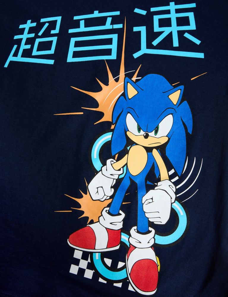 Pure Cotton Sonic the Hedgehog™ T-Shirt (6-16 Yrs) 2 of 3
