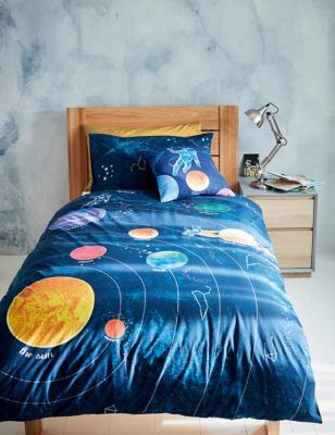 Pure Cotton Space Bedding Set M S, Space Themed Duvet Cover