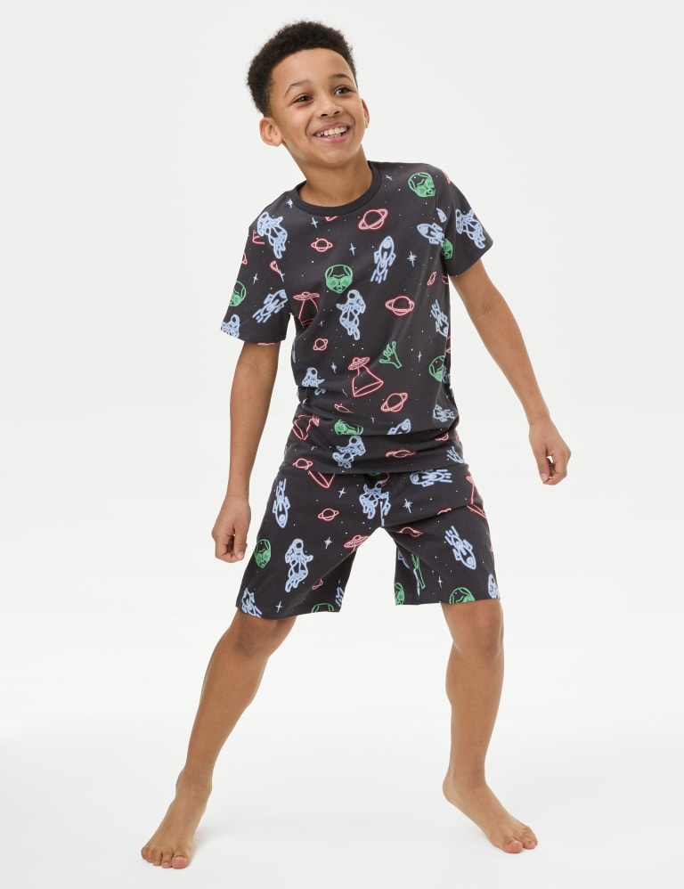 Pure Cotton Space Pyjamas (7-14 Yrs) 1 of 5