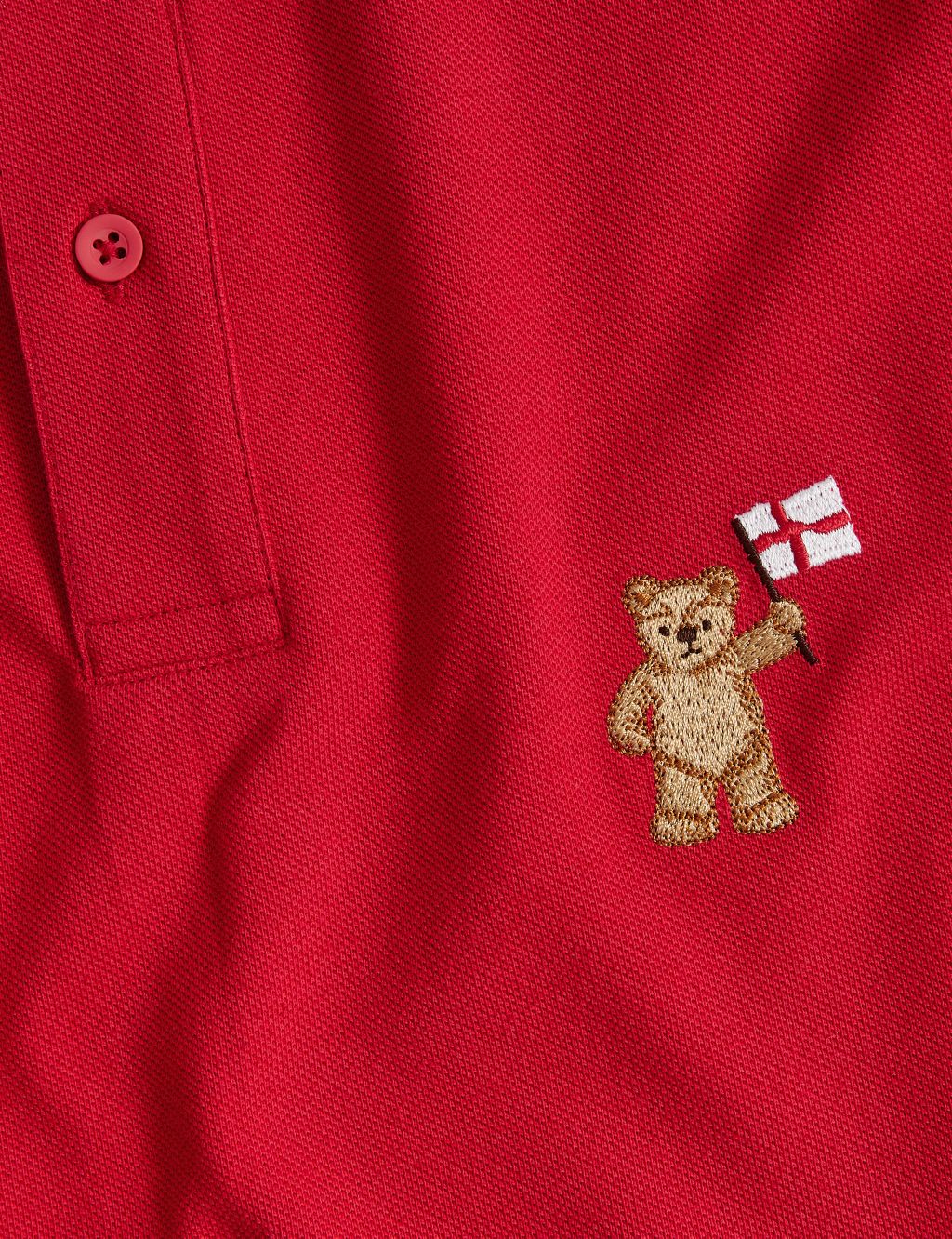 Pure Cotton Spencer Bear™ England Polo Shirt 6 of 6