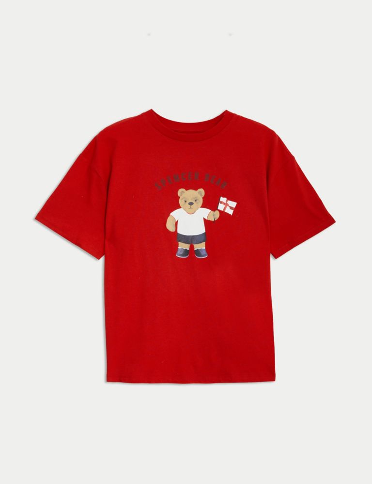 Pure Cotton Spencer Bear™ England T-Shirt (2-7 Yrs) 1 of 3