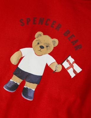 Pure Cotton Spencer Bear™ England T-Shirt (6-16 Yrs) Image 2 of 3
