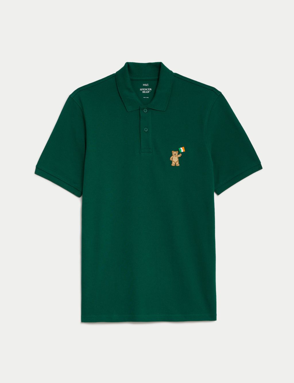 Pure Cotton Spencer Bear™ Ireland Polo Shirt 1 of 6