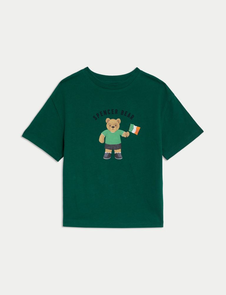 Pure Cotton Spencer Bear™ Ireland T-Shirt (2-7 Yrs) 1 of 3