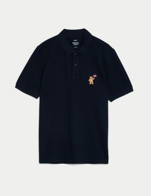 Pure Cotton Spencer Bear™ Polo Shirt Image 2 of 6