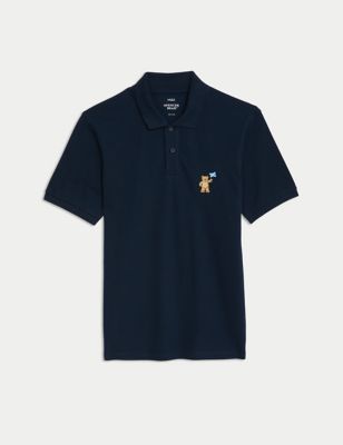Pure Cotton Spencer Bear™ Scotland Polo Shirt Image 2 of 6
