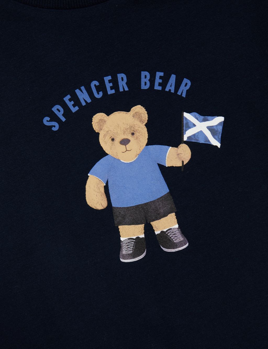 Pure Cotton Spencer Bear™ Scotland T-Shirt (6-16 Yrs) 1 of 3