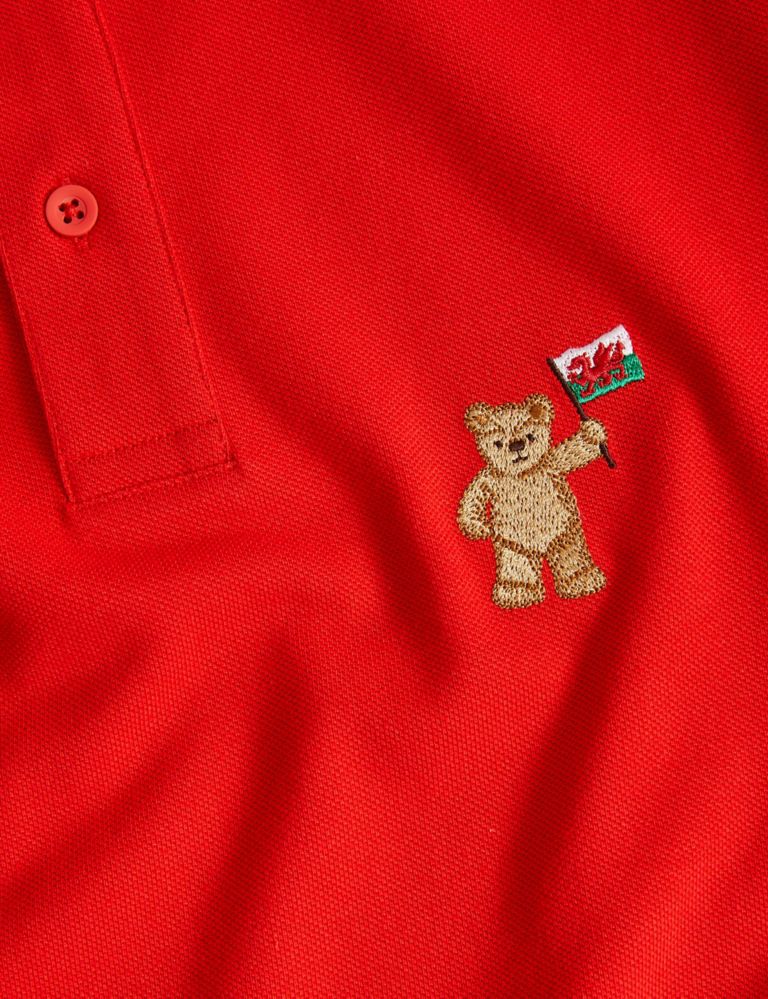 Pure Cotton Spencer Bear™ Wales Polo Shirt 6 of 6