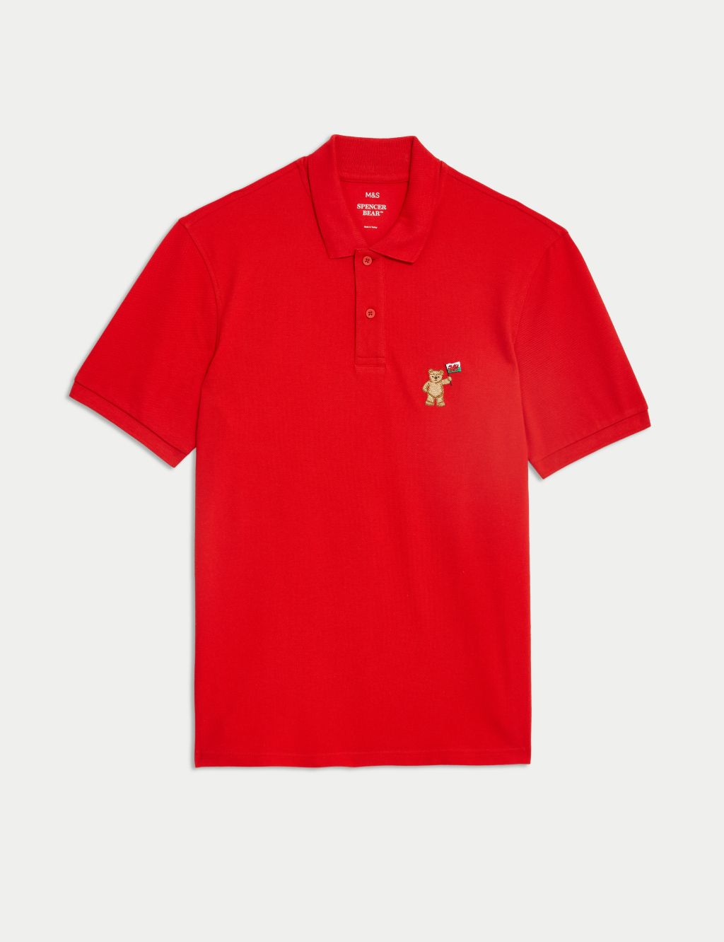 Pure Cotton Spencer Bear™ Wales Polo Shirt 1 of 6