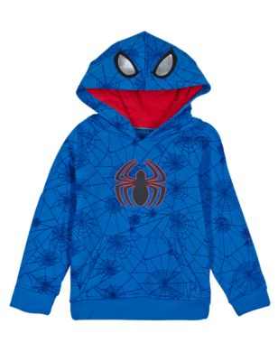Pure Cotton Spider-Man™ Hooded Sweat Top (2-8 Years) Image 2 of 5